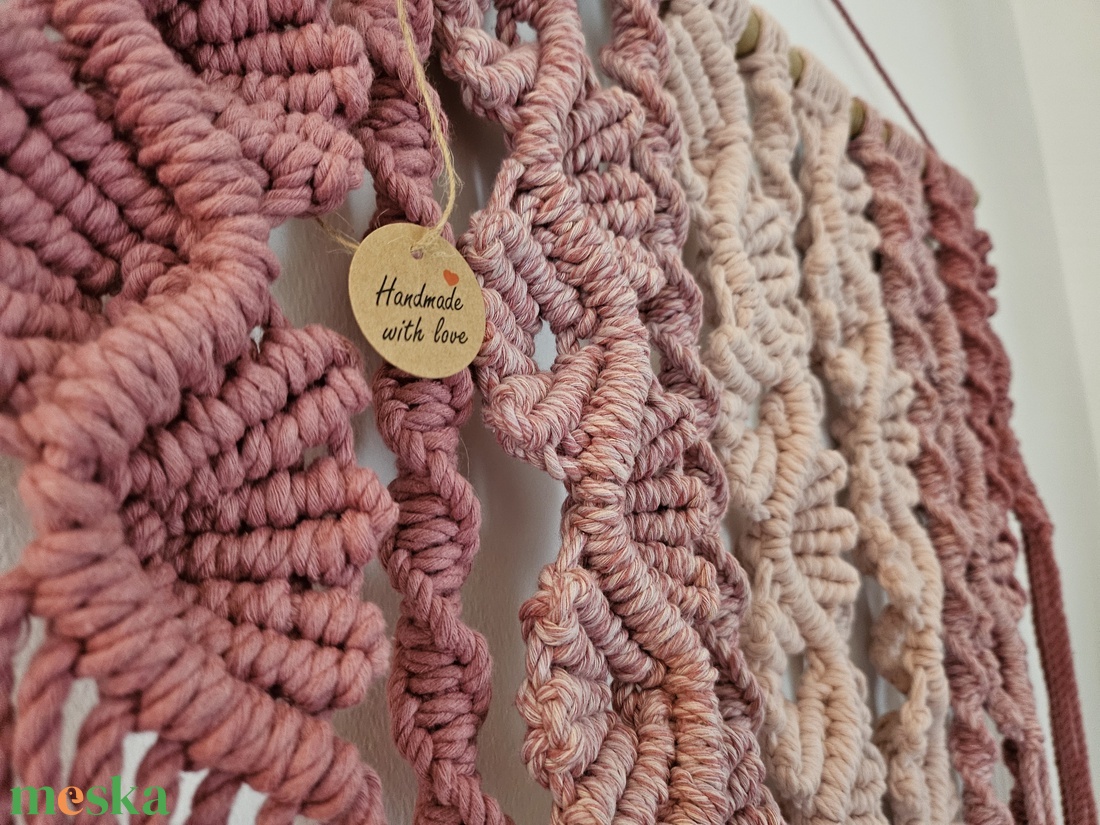 Makramé függő falidísz - otthon & életmód - dekoráció - fali és függő dekoráció - falra akasztható dekor - Meska.hu