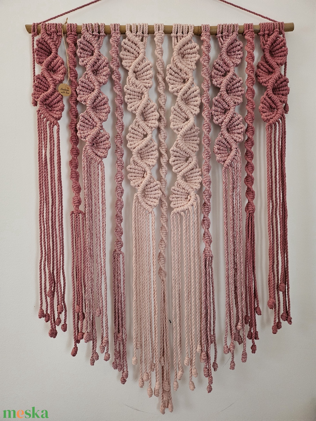 Makramé függő falidísz - otthon & életmód - dekoráció - fali és függő dekoráció - falra akasztható dekor - Meska.hu