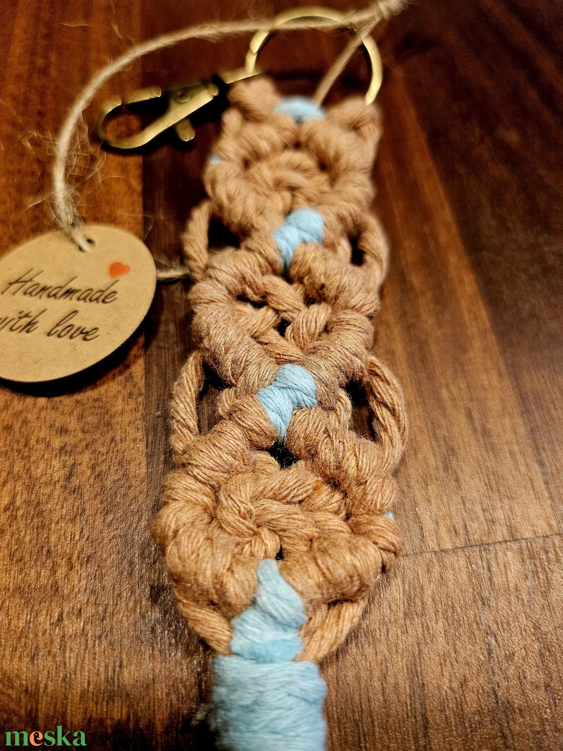 Makramé kulcstartó - karamell.türkiz - táska & tok - kulcstartó & táskadísz - kulcstartó - Meska.hu Makramé kulcstartó - karamell.türkiz - táska & tok - kulcstartó & táskadísz - kulcstartó - Meska.hu
