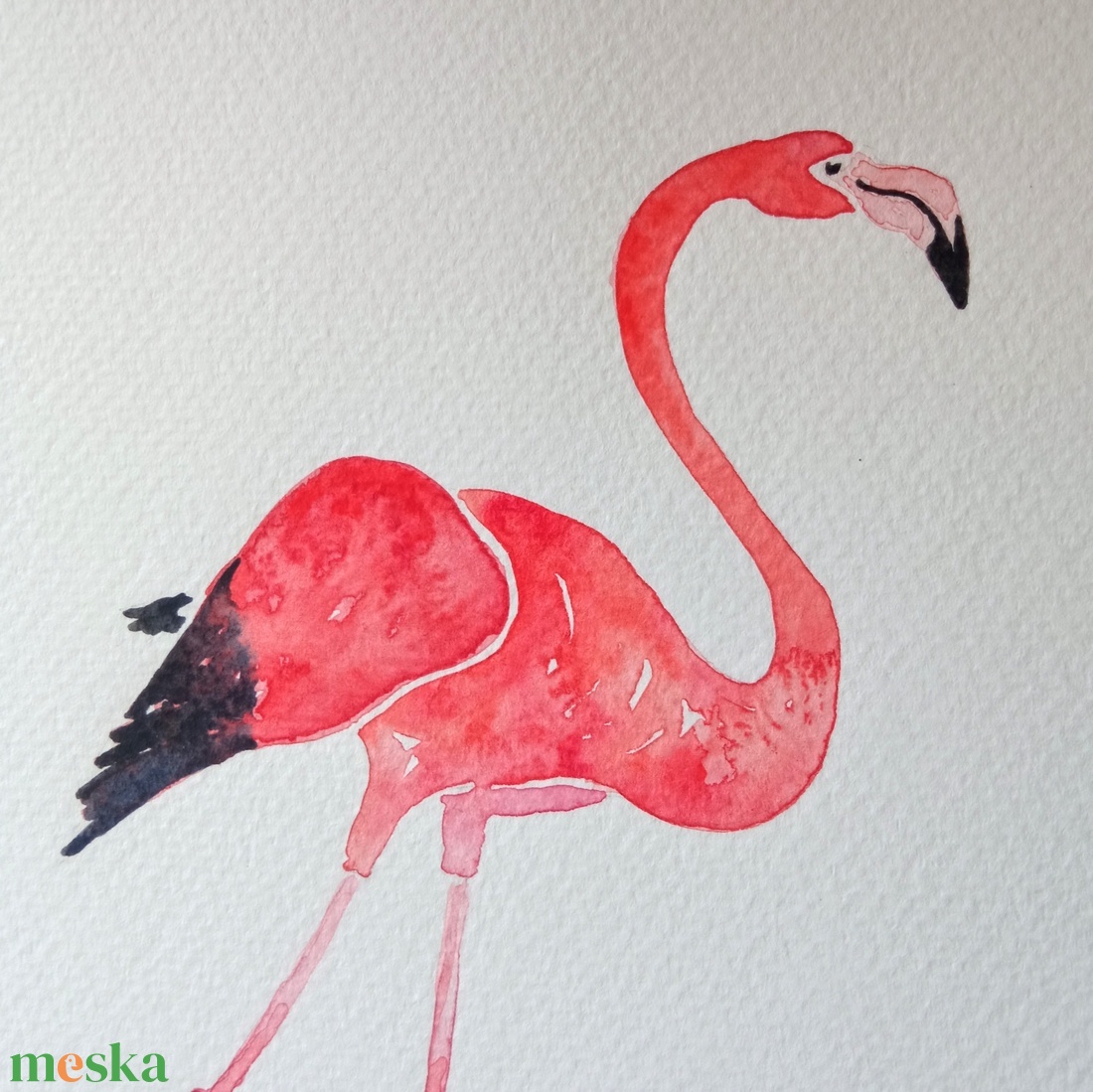 Flamingó - Modern akvarell festmény  - művészet - festmény - akvarell - Meska.hu Flamingó - Modern akvarell festmény  - művészet - festmény - akvarell - Meska.hu