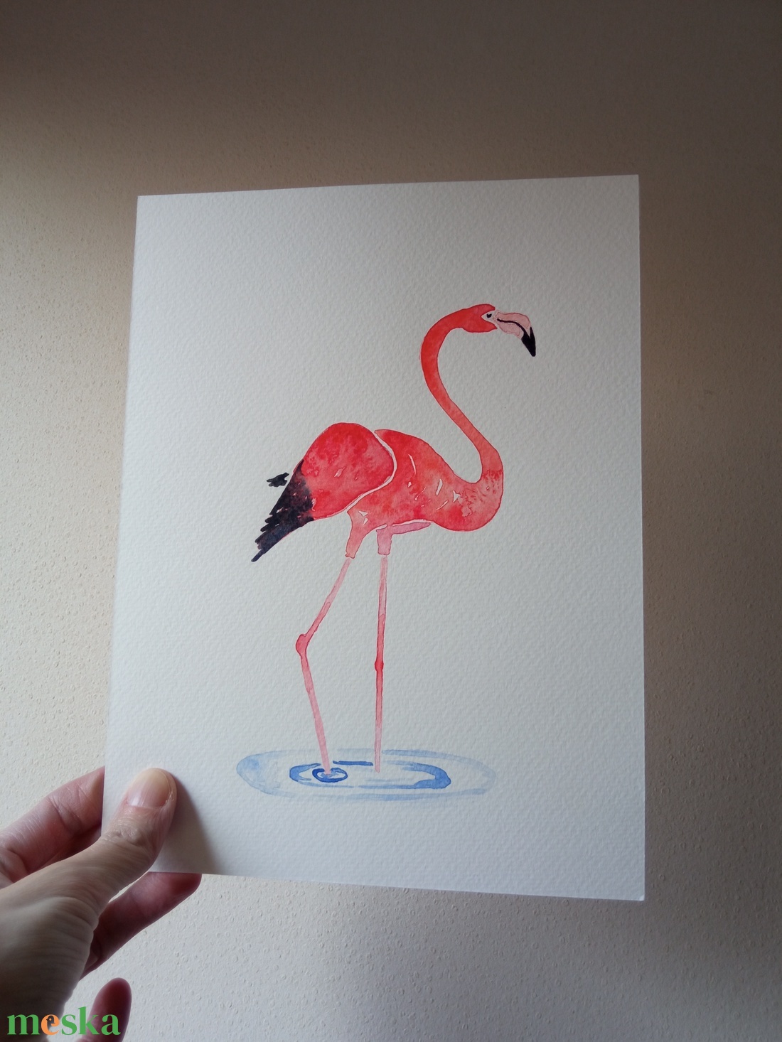 Flamingó - Modern akvarell festmény  - művészet - festmény - akvarell - Meska.hu Flamingó - Modern akvarell festmény  - művészet - festmény - akvarell - Meska.hu