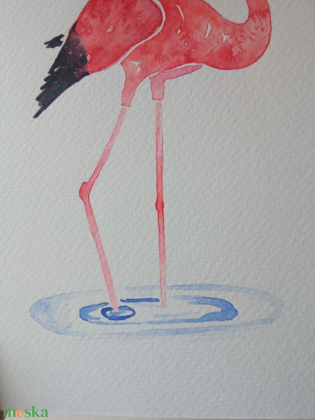 Flamingó - Modern akvarell festmény  - művészet - festmény - akvarell - Meska.hu Flamingó - Modern akvarell festmény  - művészet - festmény - akvarell - Meska.hu