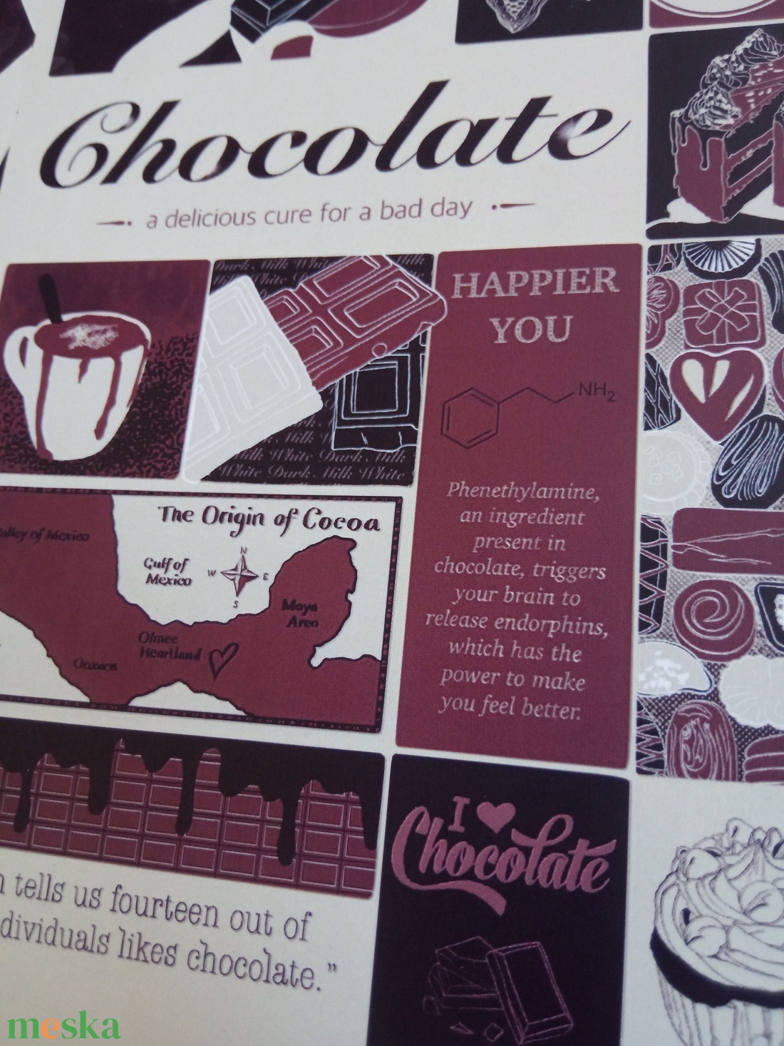Chocolate - gasztro poszter képeslap - 3 db  - művészet - grafika & illusztráció - digitális - Meska.hu