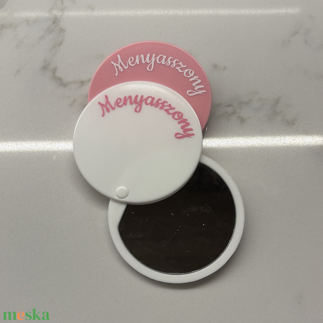 Egyedi feliratos kistükör - esküvő - lánybúcsú - Meska.hu