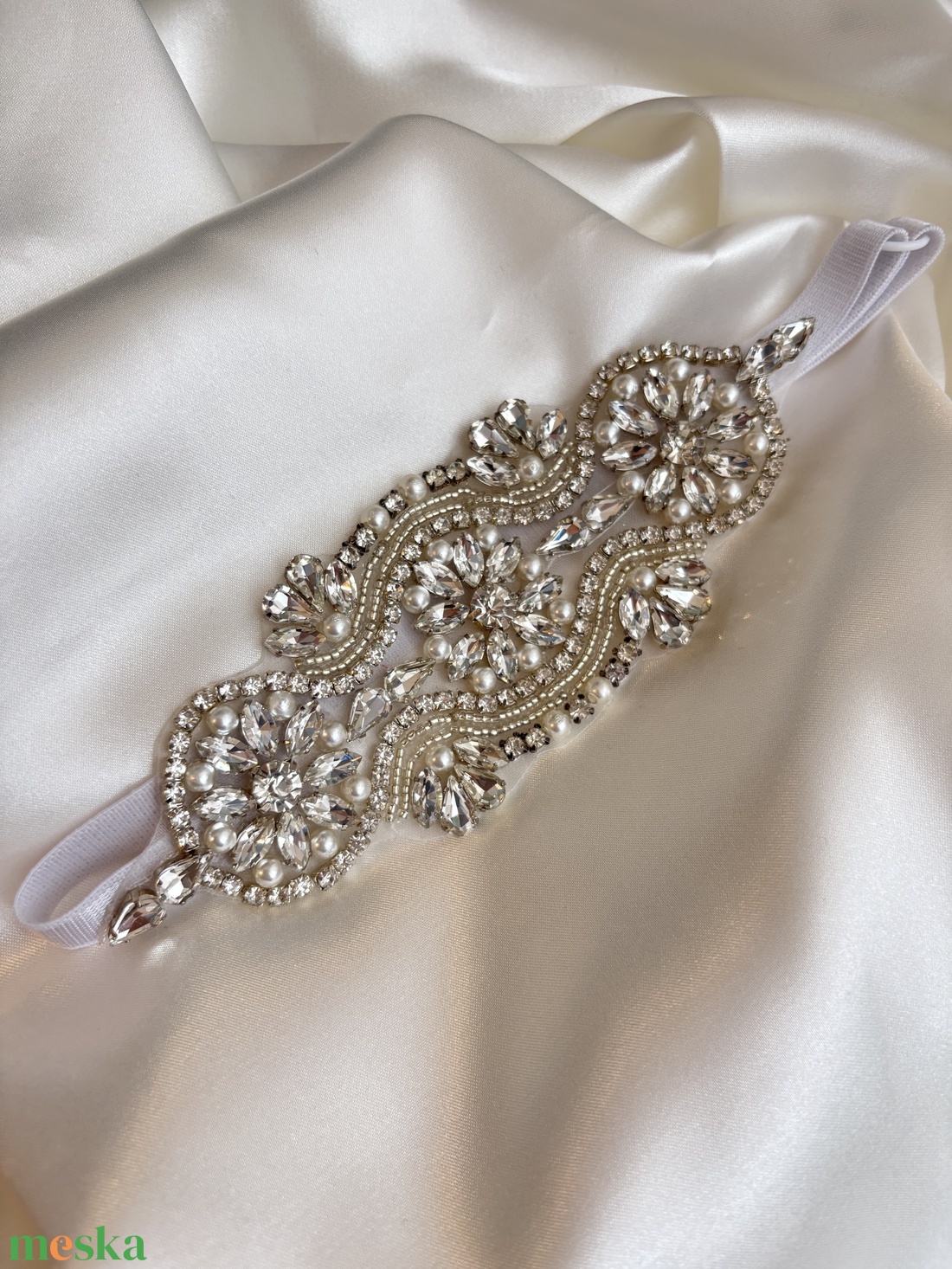 Strasszos harisnyakötő - esküvő - kiegészítők - harisnyatartó & valami kék - Meska.hu