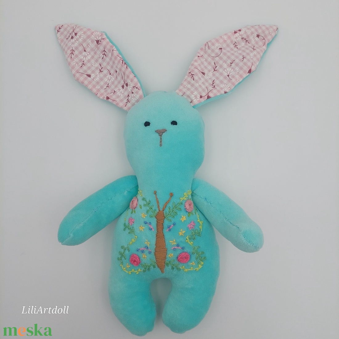 Hímzett nyuszi - játék & sport - baba & babaház - baba - Meska.hu