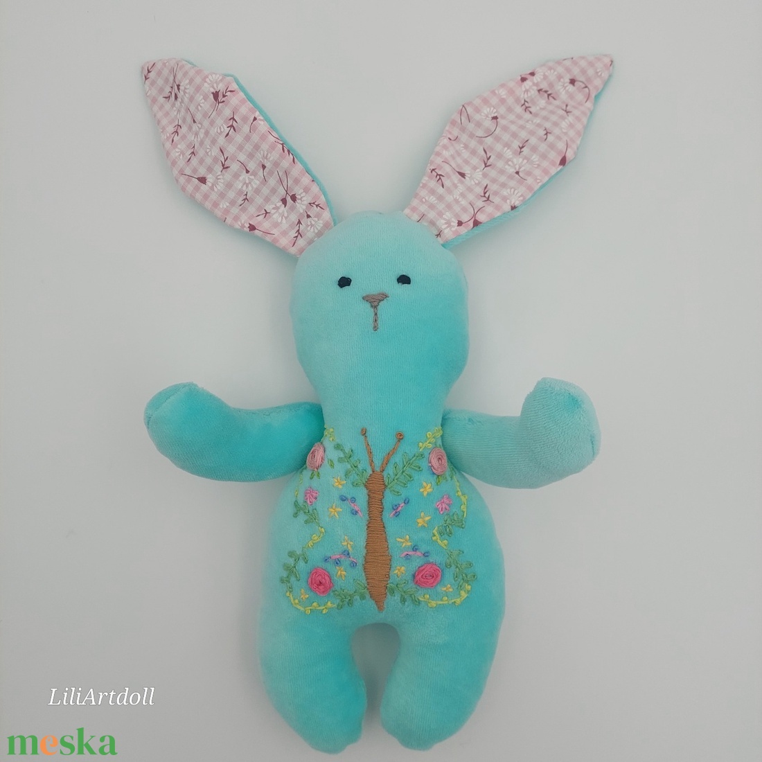 Hímzett nyuszi - játék & sport - baba & babaház - baba - Meska.hu