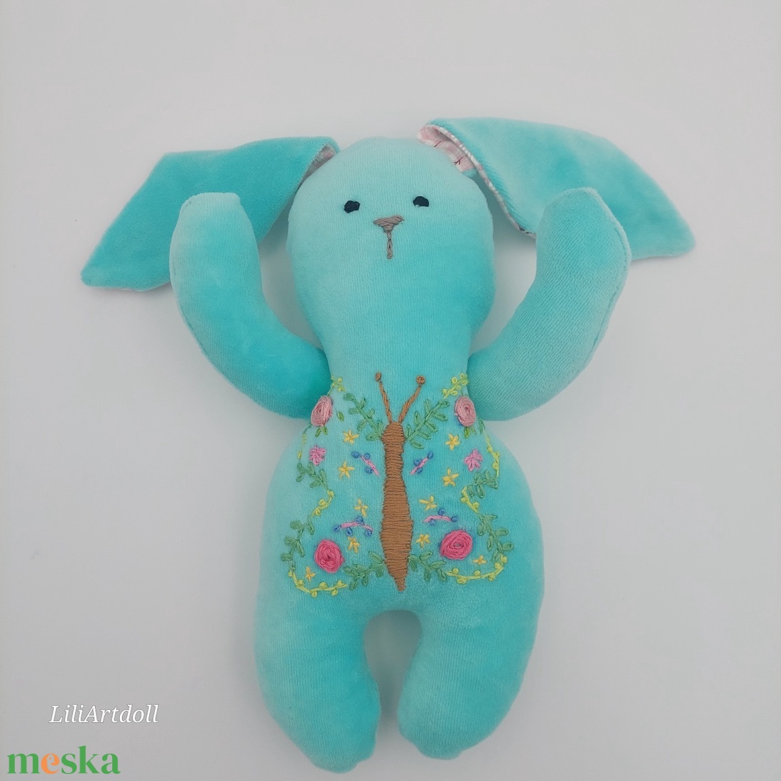 Hímzett nyuszi - játék & sport - baba & babaház - baba - Meska.hu