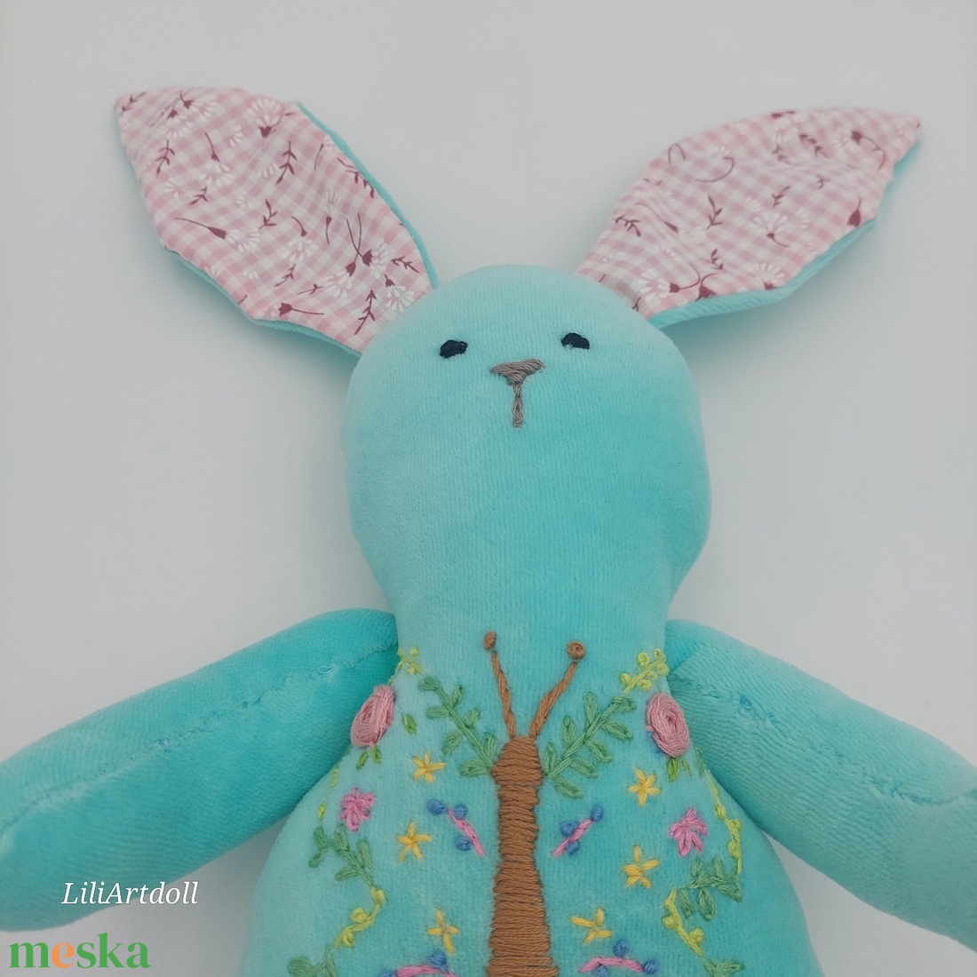 Hímzett nyuszi - játék & sport - baba & babaház - baba - Meska.hu