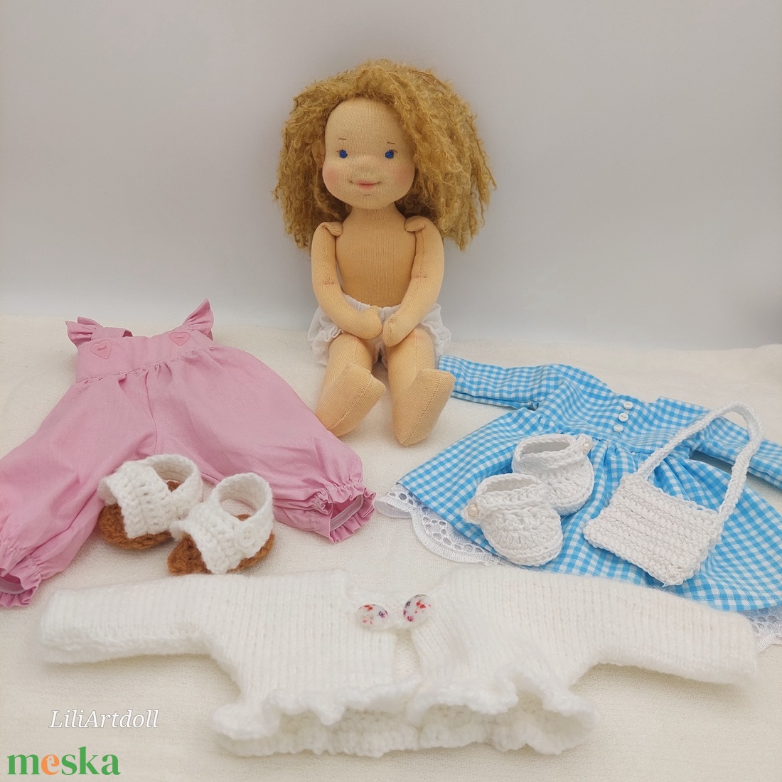 Formázott arcú textilbaba - játék & sport - baba & babaház - baba - Meska.hu