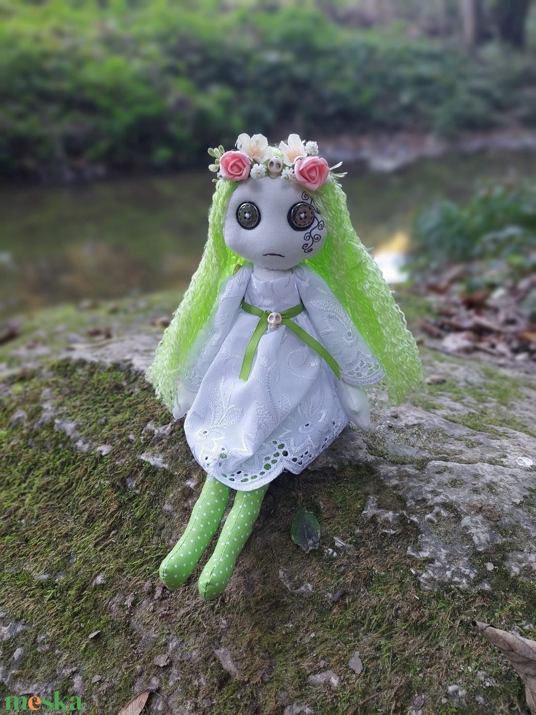 Gombszemű dekorbaba - otthon & életmód - dekoráció - halloween - halloweeni figurák - Meska.hu