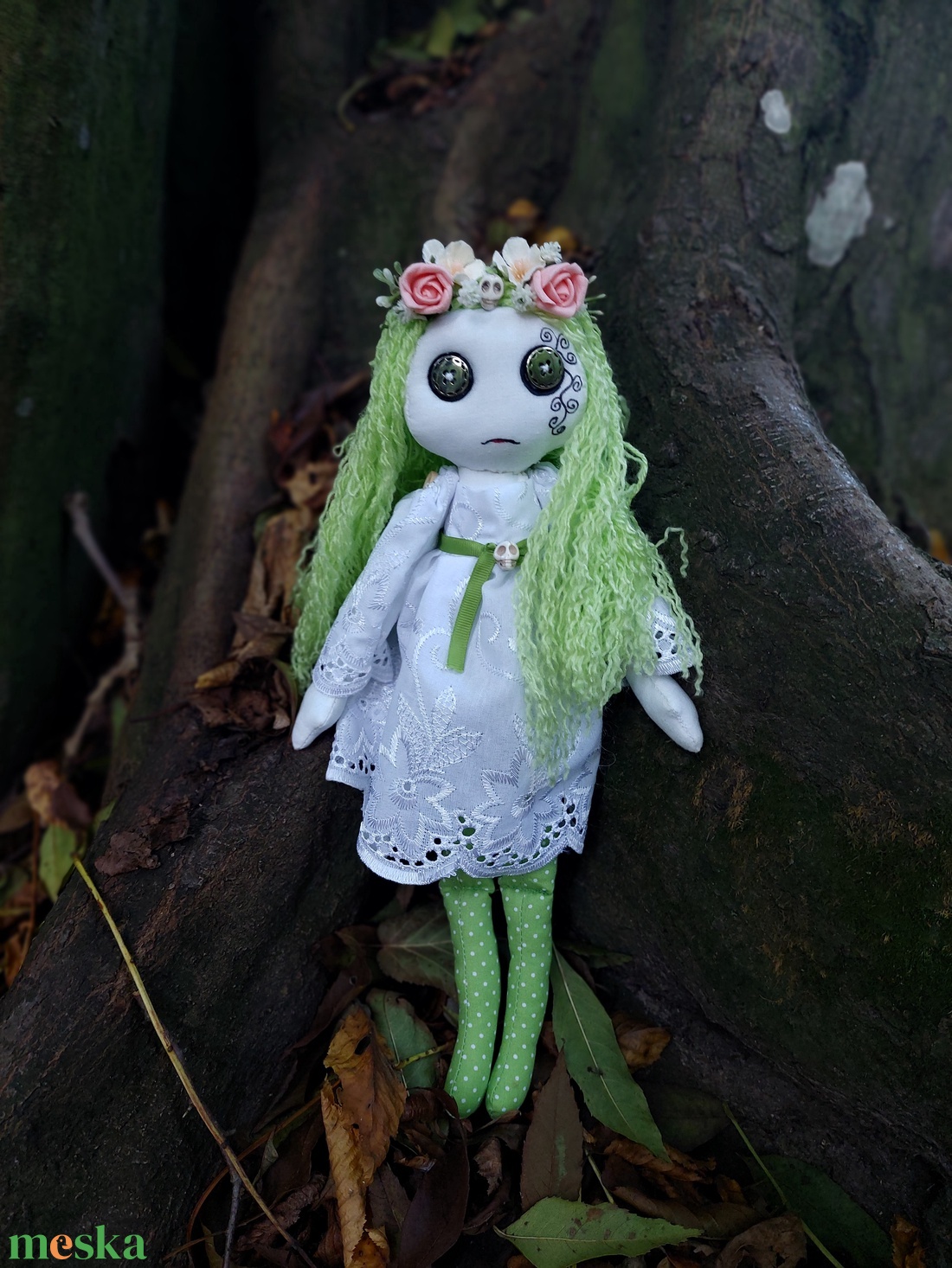 Gombszemű dekorbaba - otthon & életmód - dekoráció - halloween - halloweeni figurák - Meska.hu