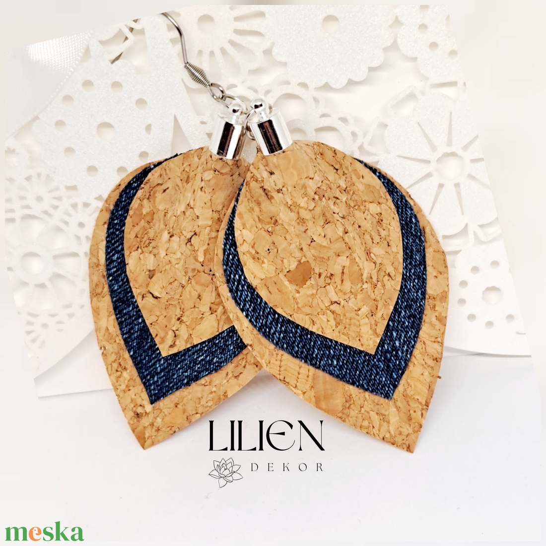 PARAFA JEANS fülbevaló - ékszer - fülbevaló - lógó csepp fülbevaló - Meska.hu PARAFA JEANS fülbevaló - ékszer - fülbevaló - lógó csepp fülbevaló - Meska.hu