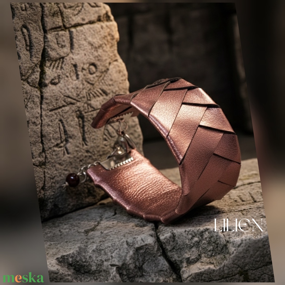 BRONZ ELEGANCIA bőr karkötő - ékszer - karkötő - fonott karkötő - Meska.hu BRONZ ELEGANCIA bőr karkötő - ékszer - karkötő - fonott karkötő - Meska.hu