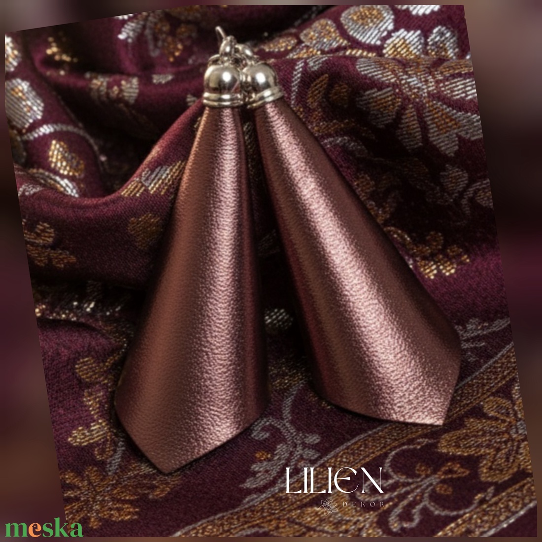 ELEGÁNS BRONZ bőr fülbevaló  - ékszer - fülbevaló - lógó fülbevaló - Meska.hu ELEGÁNS BRONZ bőr fülbevaló  - ékszer - fülbevaló - lógó fülbevaló - Meska.hu