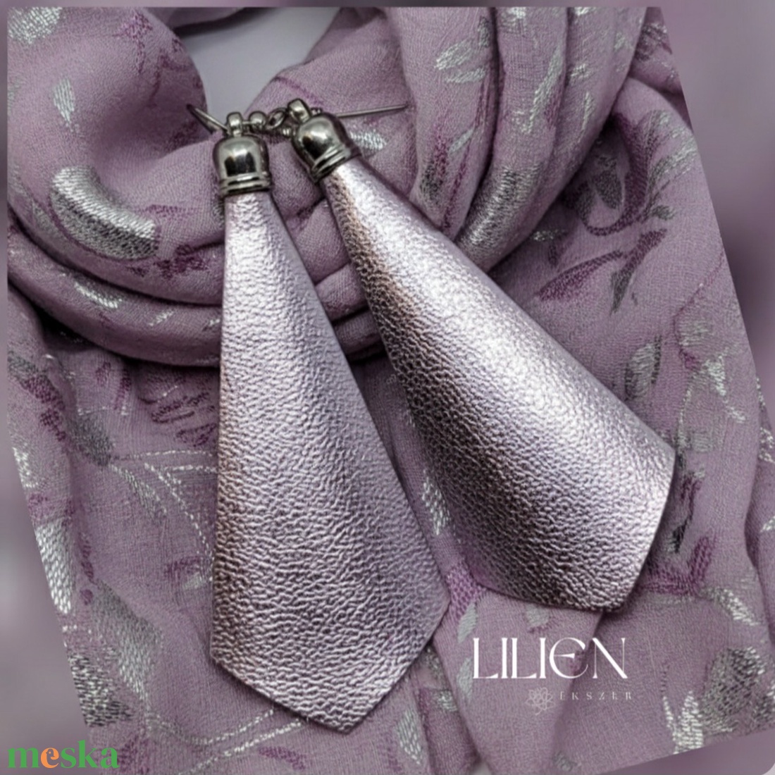 ICE ROSE lógós bőr fülbevaló - ékszer - fülbevaló - lógó fülbevaló - Meska.hu