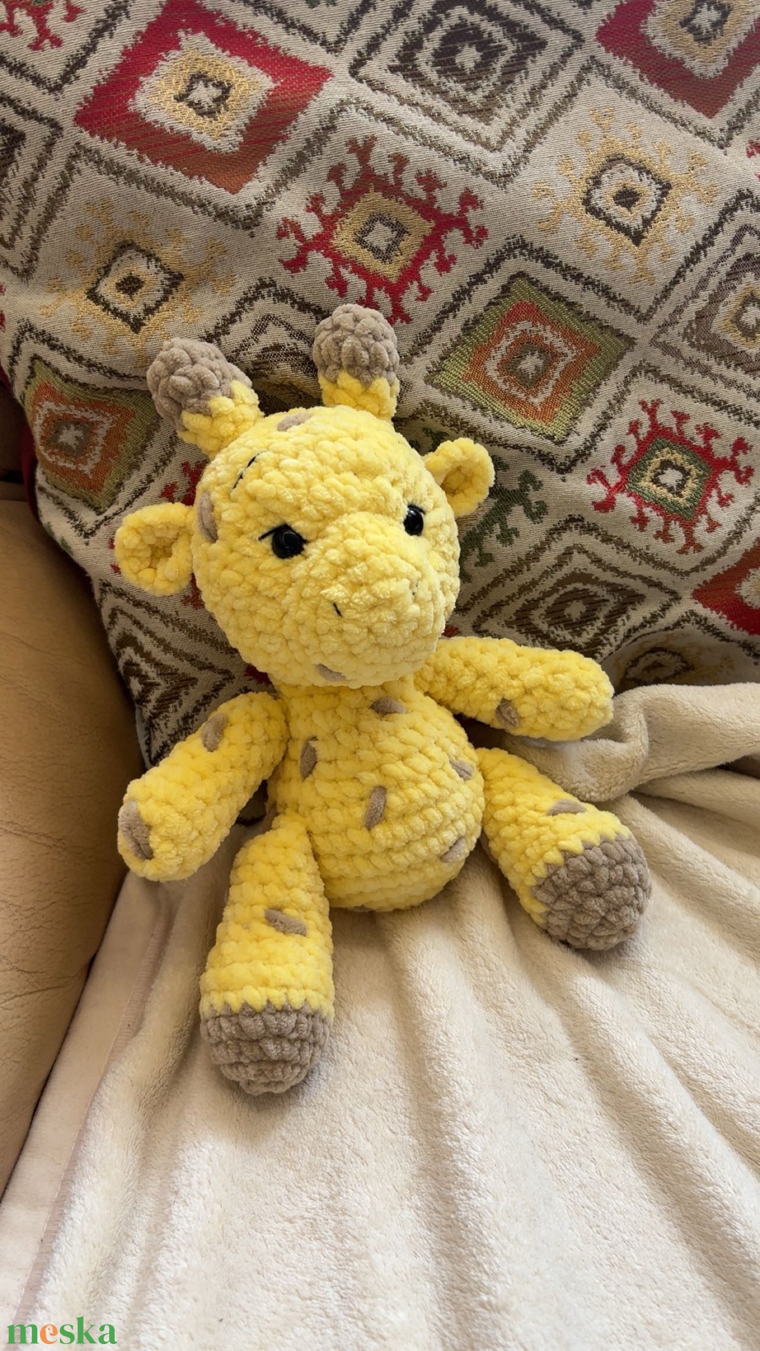 Horgolt zsiráf - játék & sport - plüssállat & játékfigura - zsiráf - Meska.hu