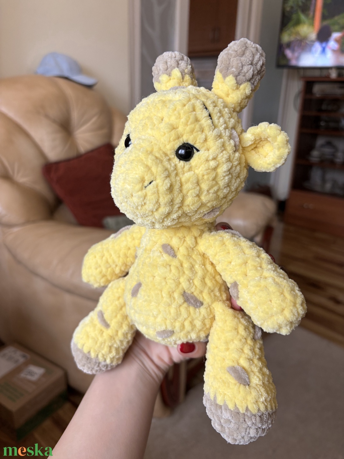 Horgolt zsiráf - játék & sport - plüssállat & játékfigura - zsiráf - Meska.hu