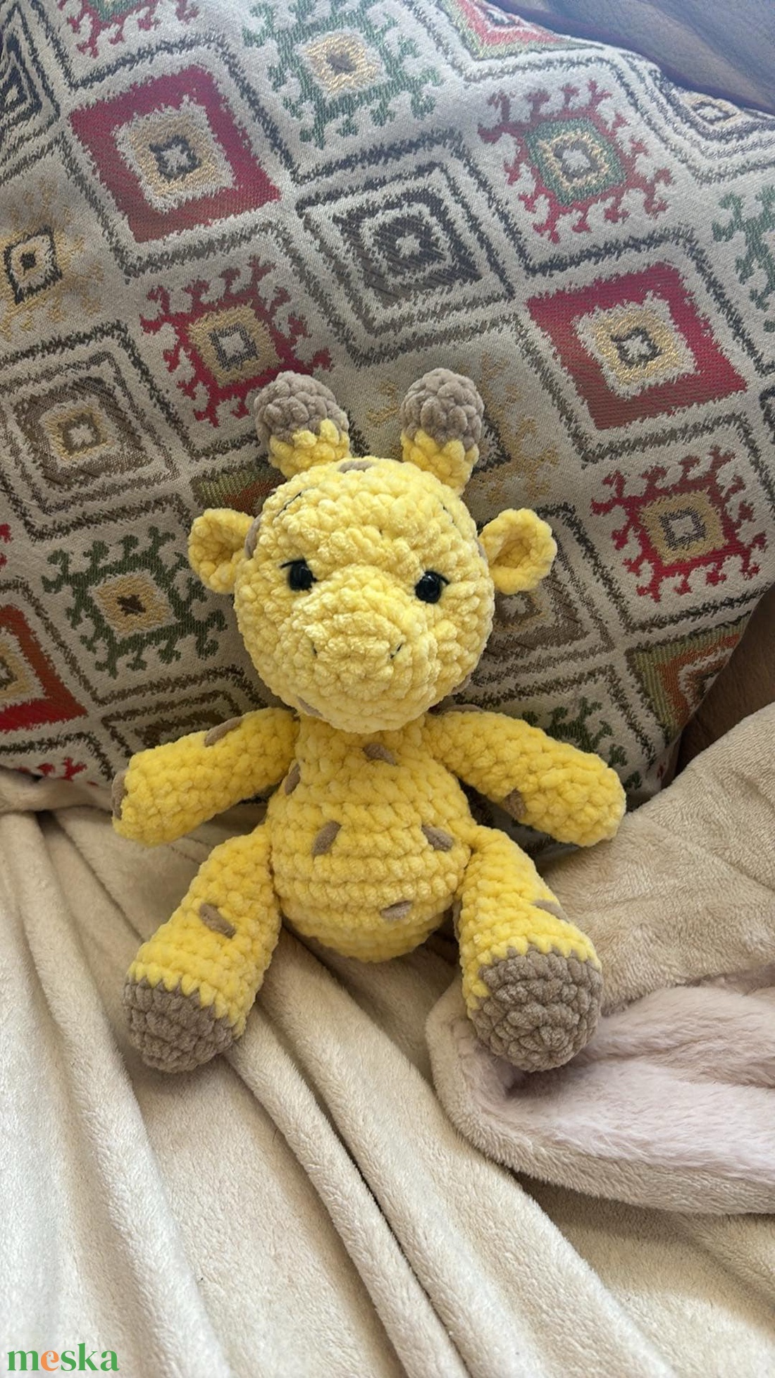 Horgolt zsiráf - játék & sport - plüssállat & játékfigura - zsiráf - Meska.hu