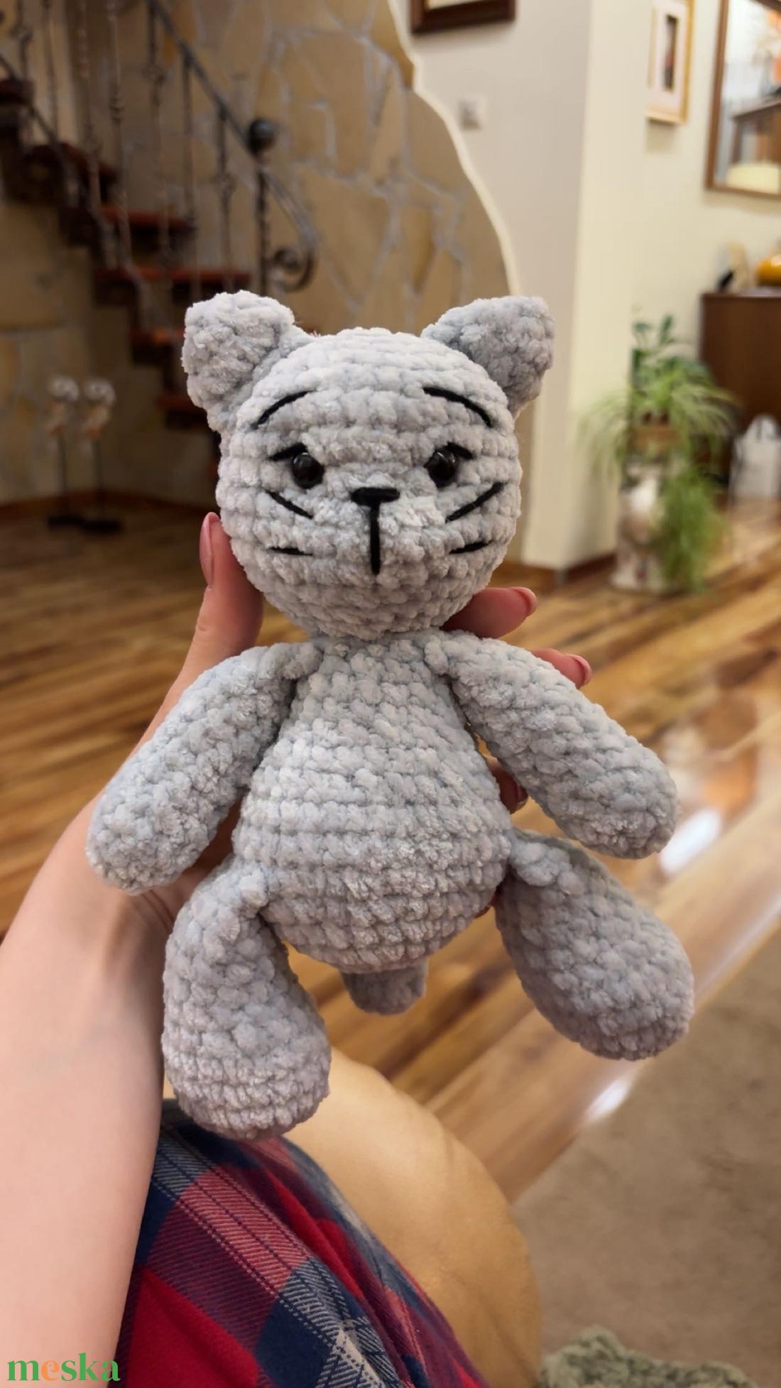 Horgolt Cica - játék & sport - plüssállat & játékfigura - cica - Meska.hu