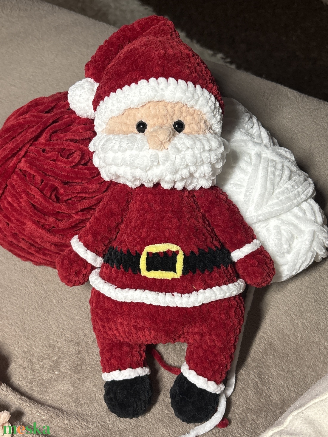 Horgolt mikulás - játék & sport - plüssállat & játékfigura - más figura - Meska.hu