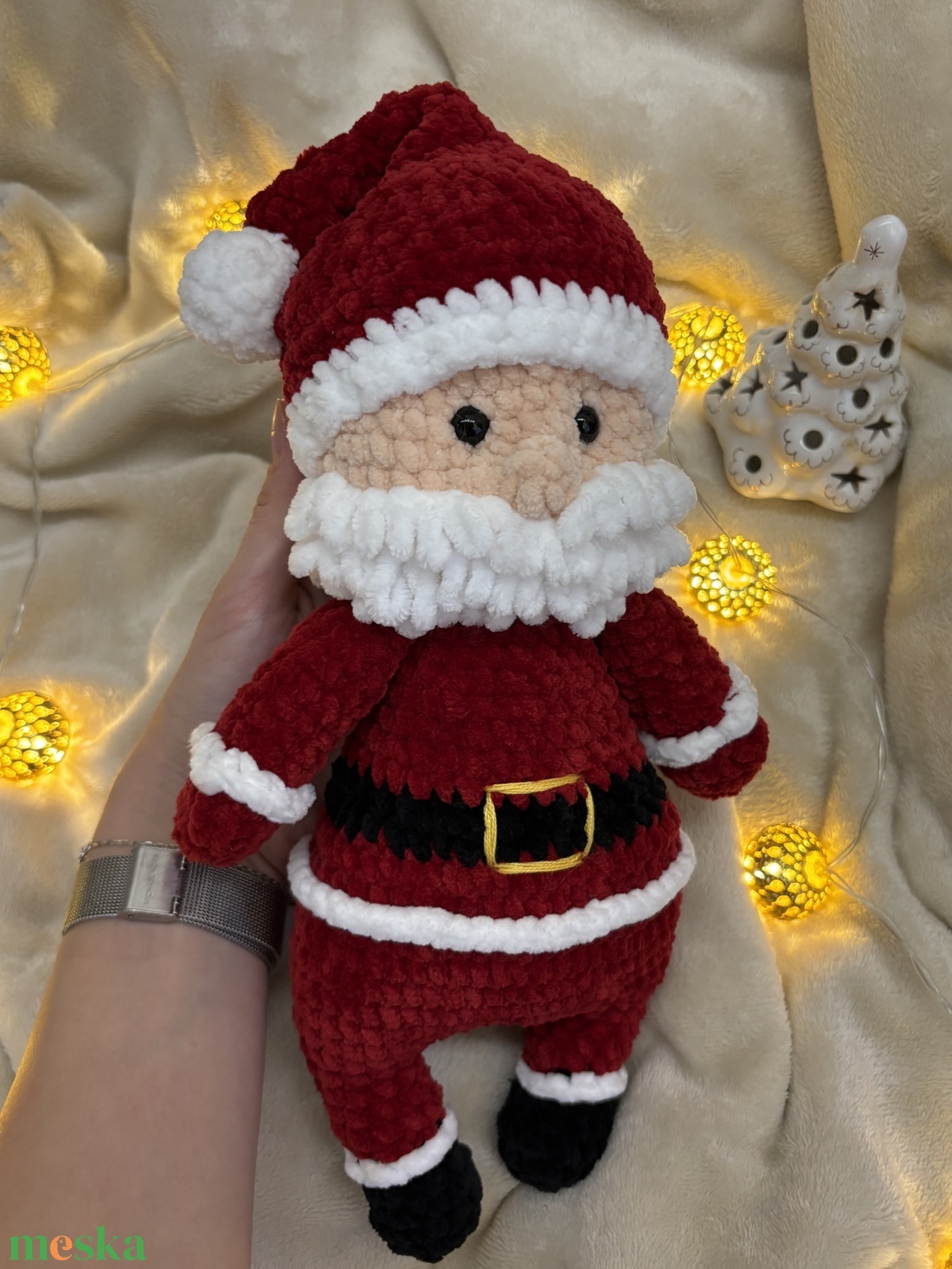 Horgolt mikulás - játék & sport - plüssállat & játékfigura - más figura - Meska.hu