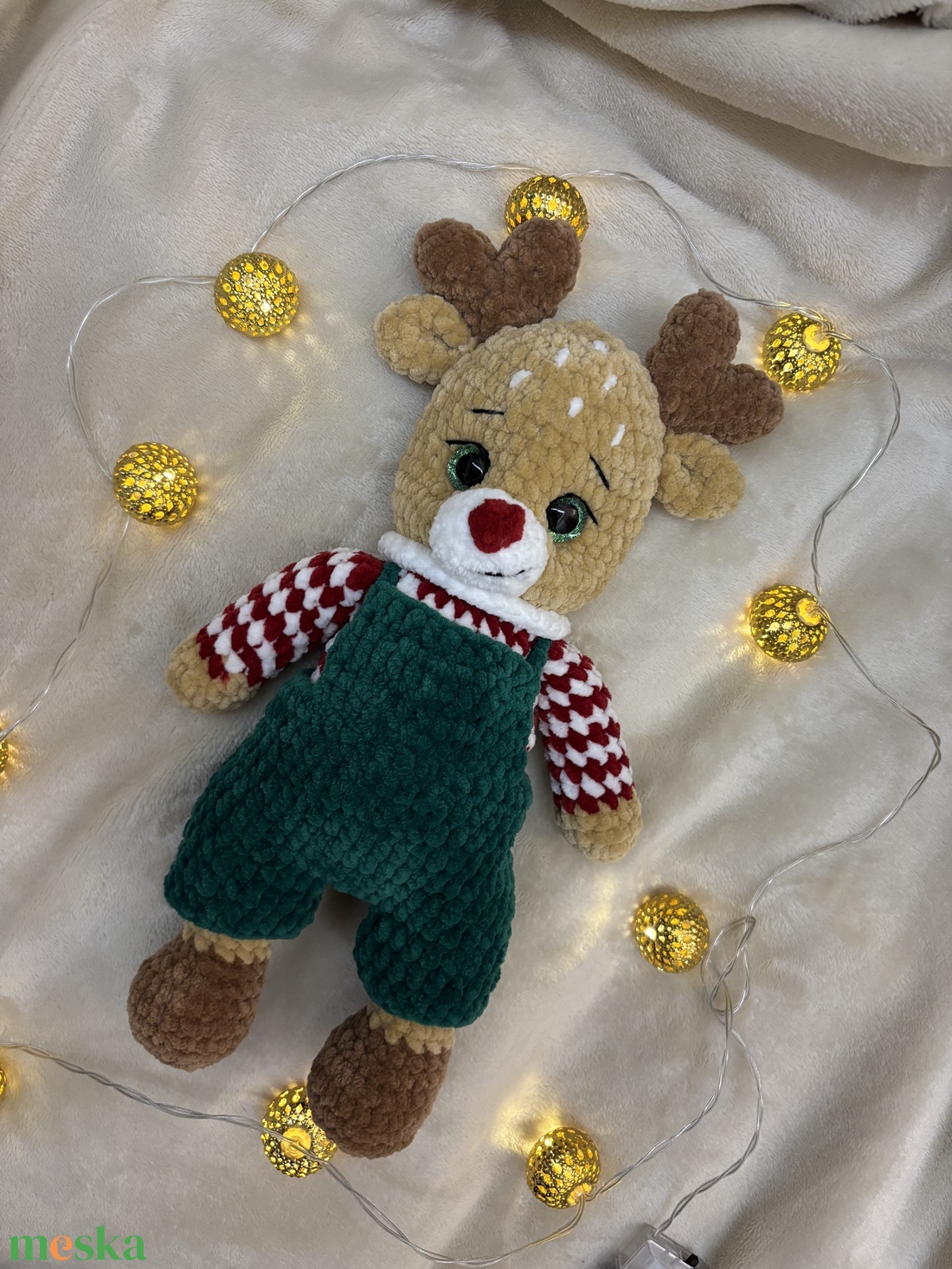 Horgolt szarvas - játék & sport - plüssállat & játékfigura - más figura - Meska.hu