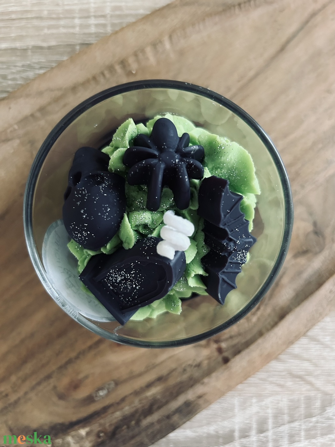 Karamell illatú halloween-i gyertya - esküvő - dekoráció - gyertya & gyertyatartó - Meska.hu