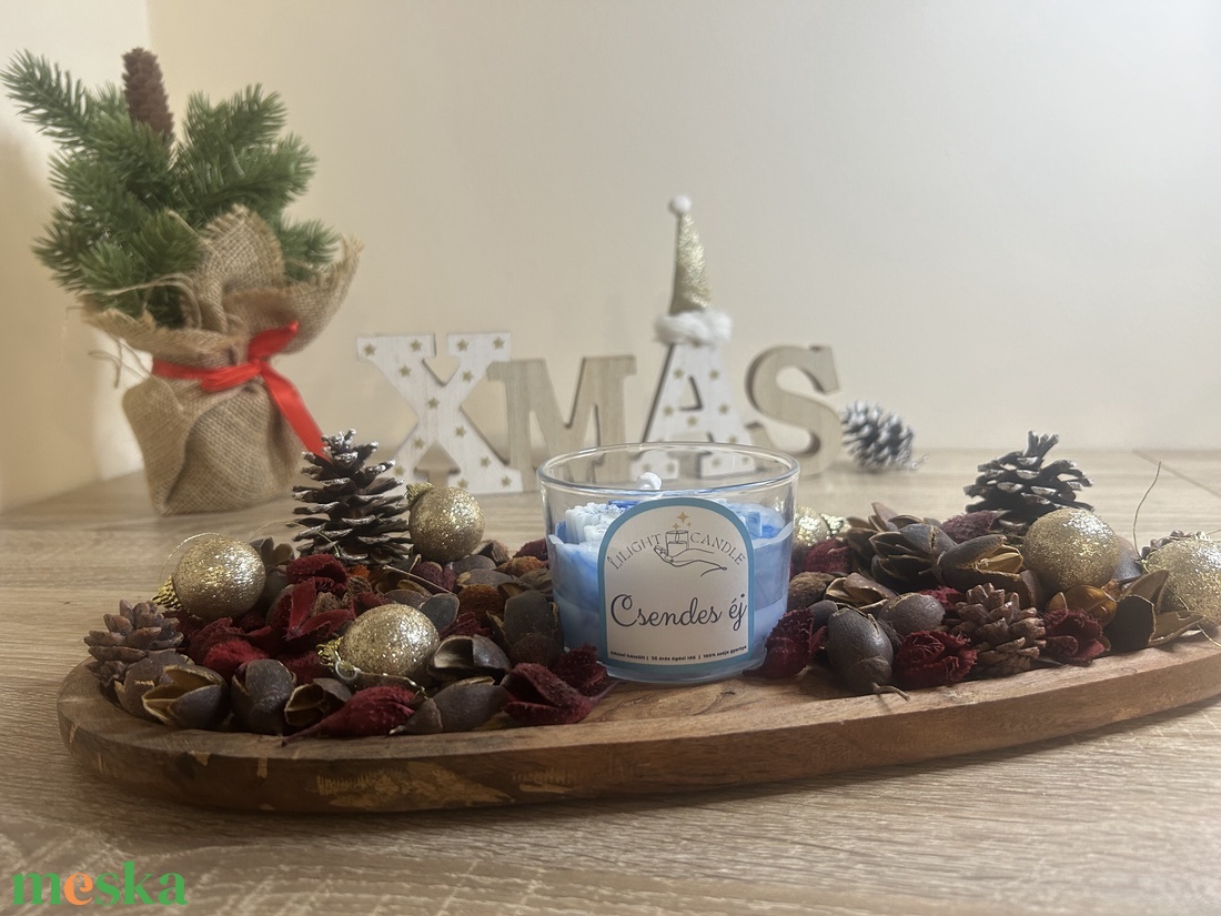 Csendes éj gyertya - esküvő - dekoráció - gyertya & gyertyatartó - Meska.hu