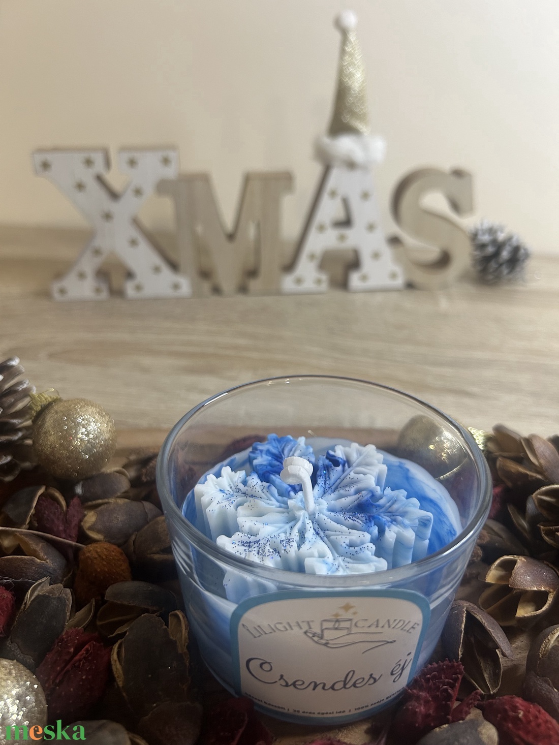 Csendes éj gyertya - esküvő - dekoráció - gyertya & gyertyatartó - Meska.hu