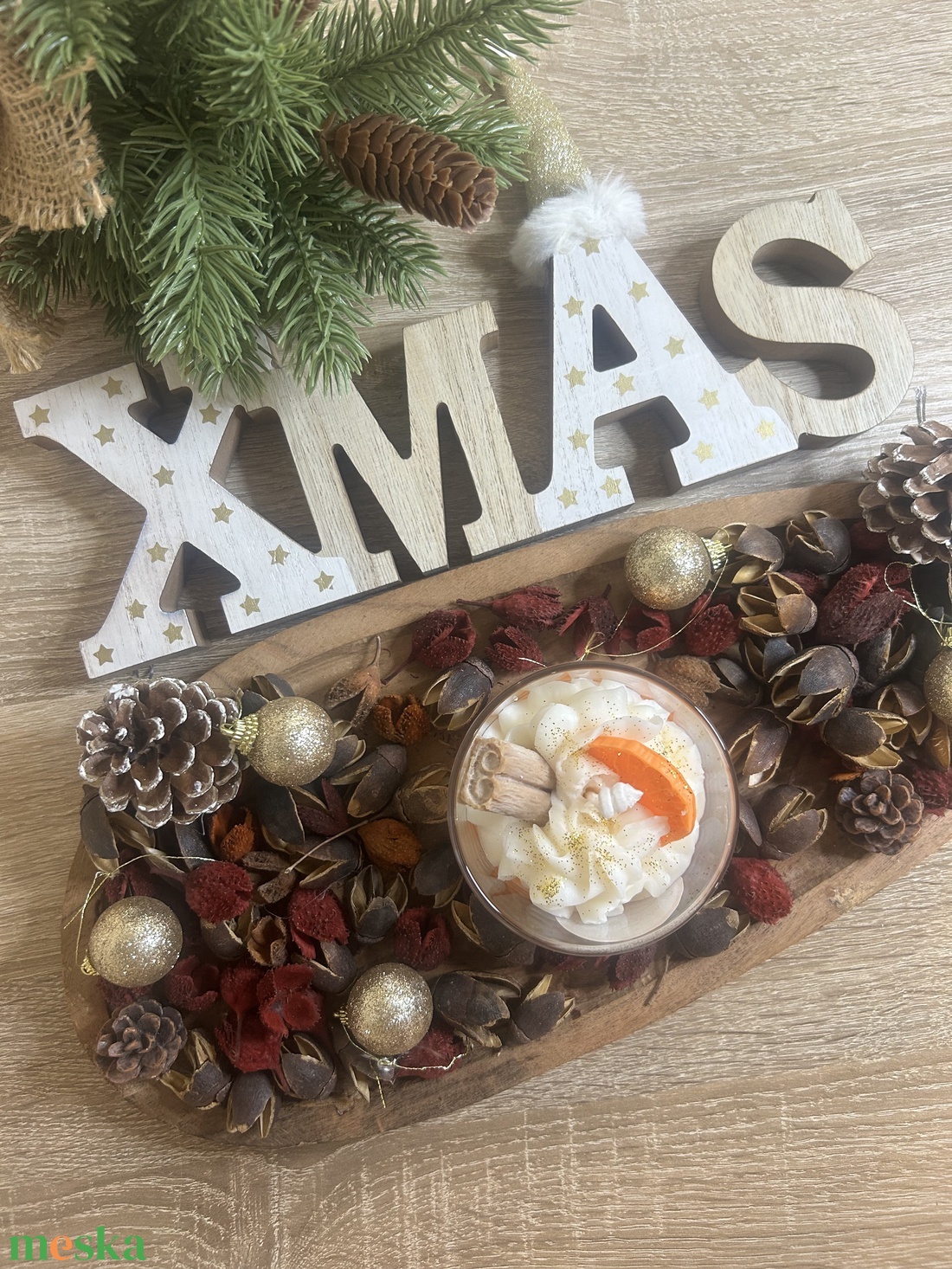 Fahéjas narancsos gyertya - esküvő - dekoráció - gyertya & gyertyatartó - Meska.hu