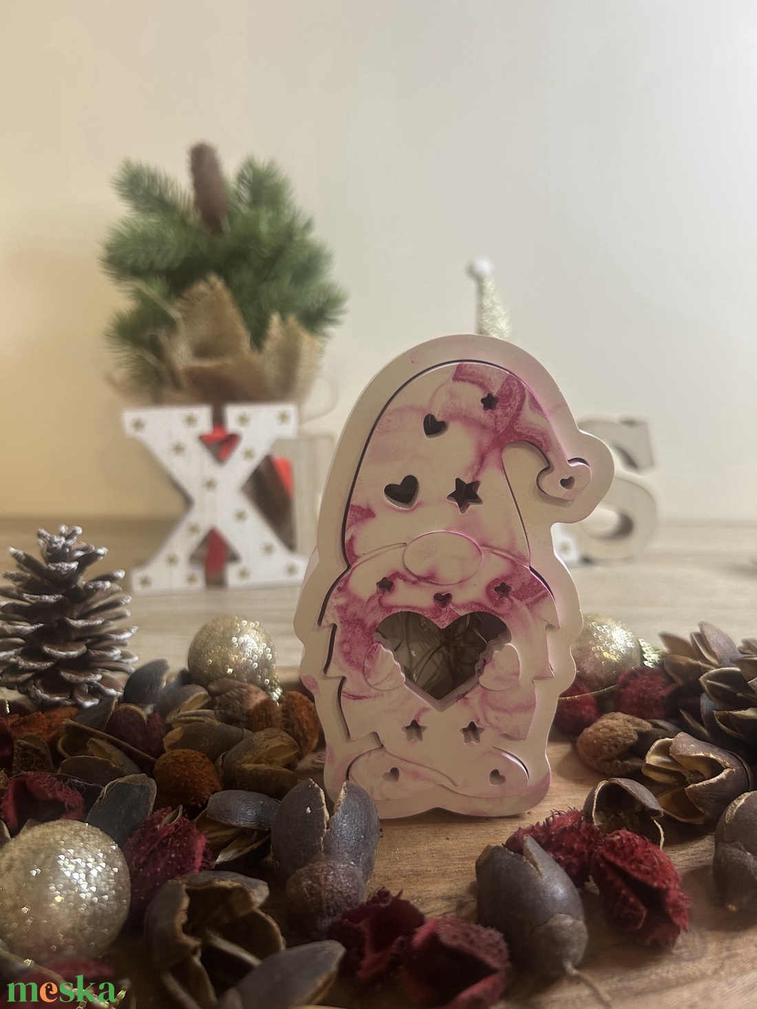 Manó alakú, világítós kerámia dísz - kellékek & szerszámok - díszíthető tárgyak - kerámia - Meska.hu