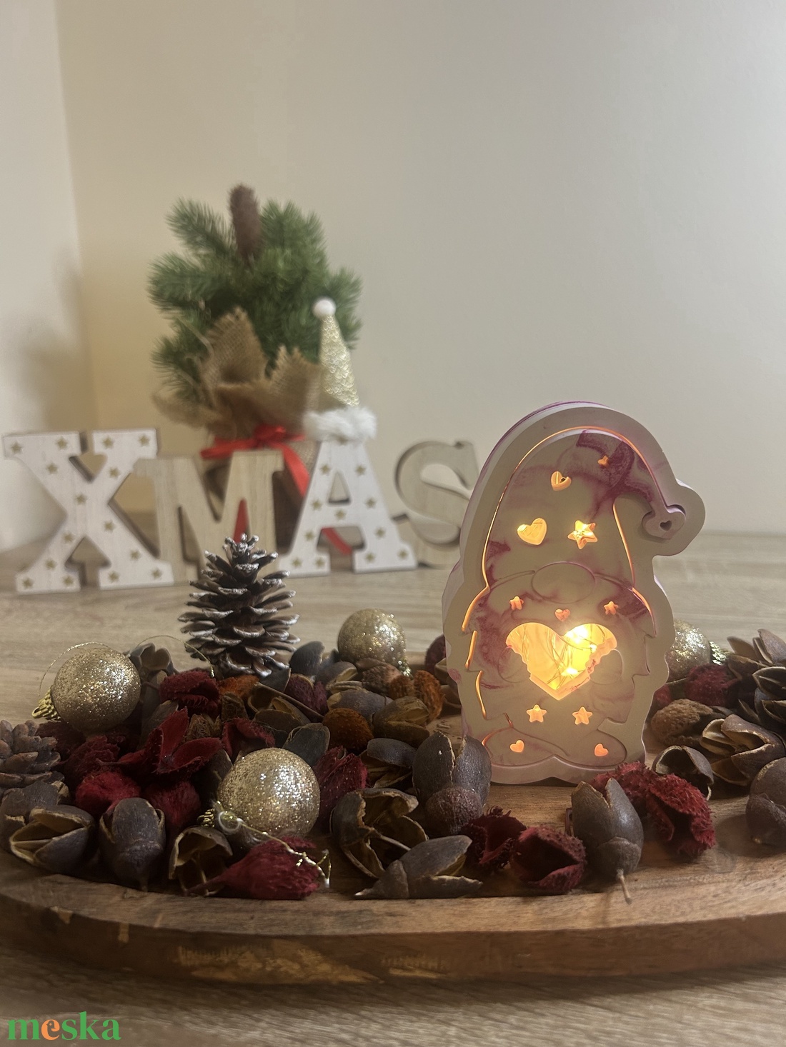 Manó alakú, világítós kerámia dísz - kellékek & szerszámok - díszíthető tárgyak - kerámia - Meska.hu