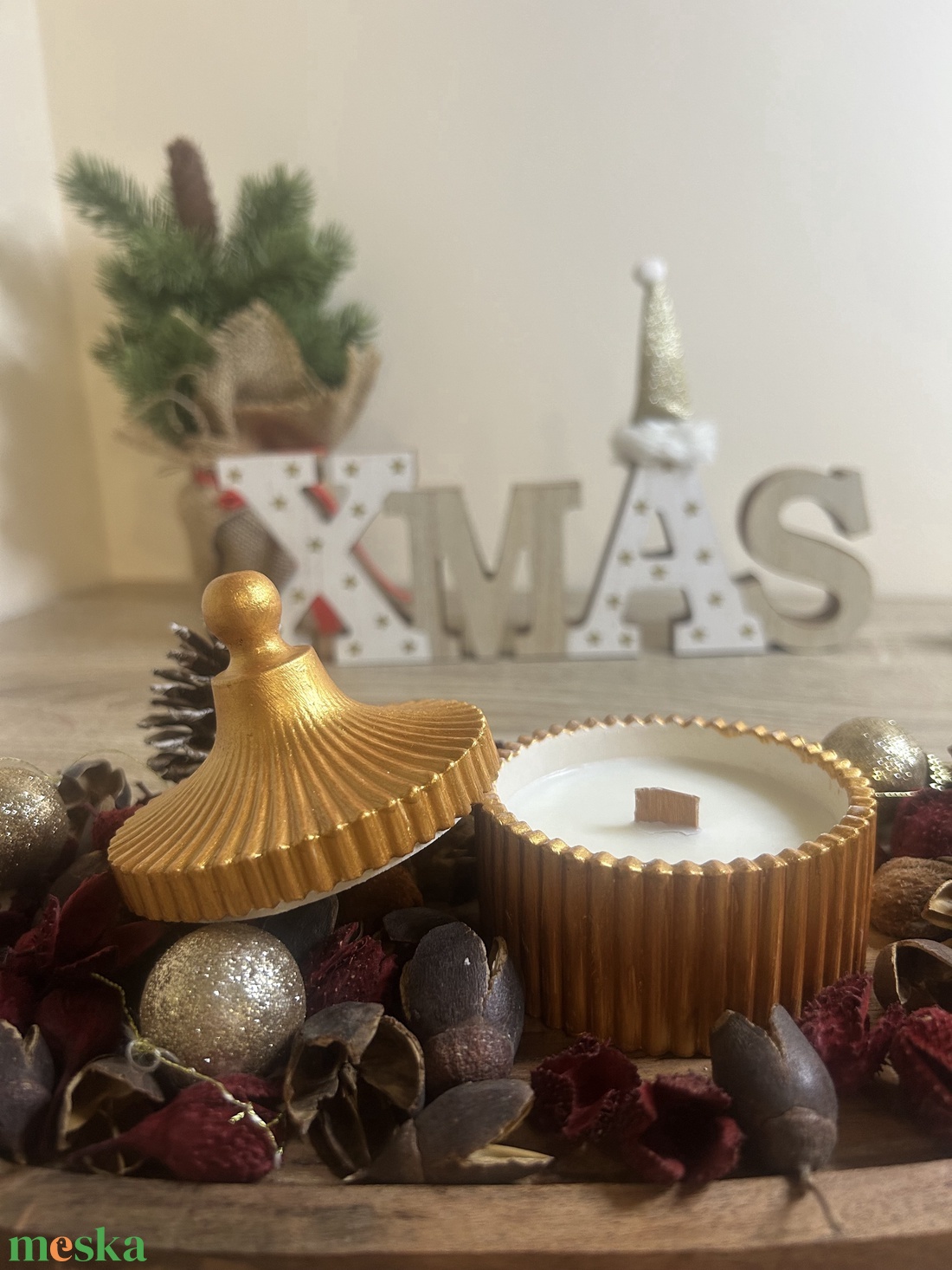 Díszgyertya - kellékek & szerszámok - díszíthető tárgyak - kerámia - Meska.hu