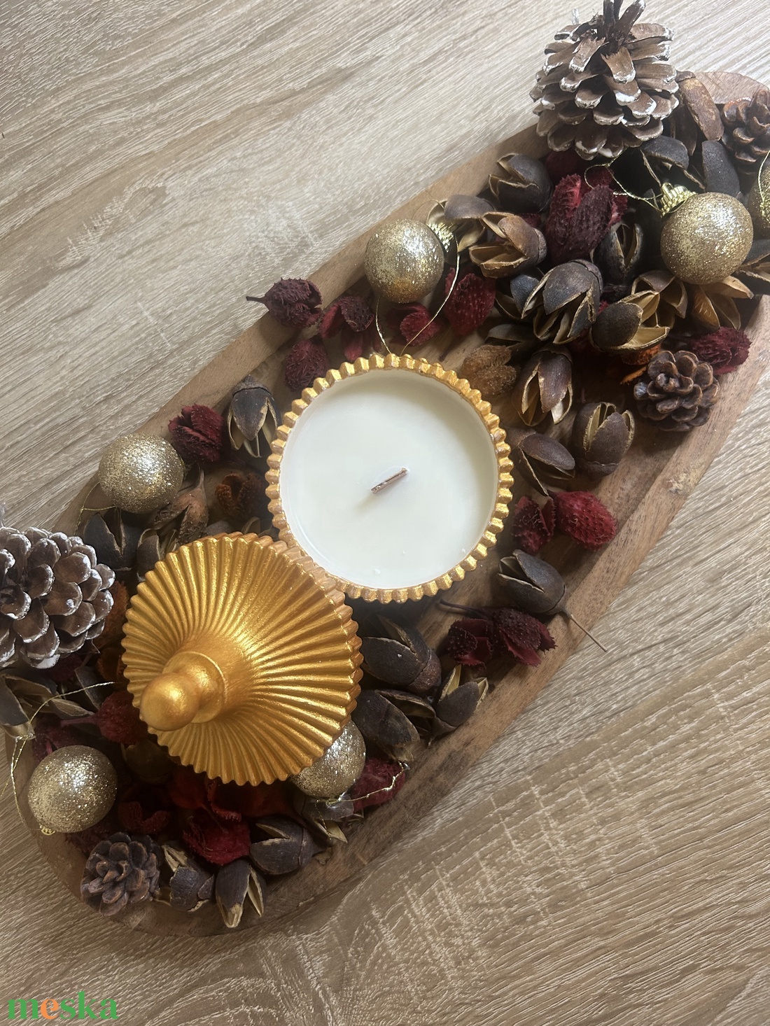 Díszgyertya - kellékek & szerszámok - díszíthető tárgyak - kerámia - Meska.hu