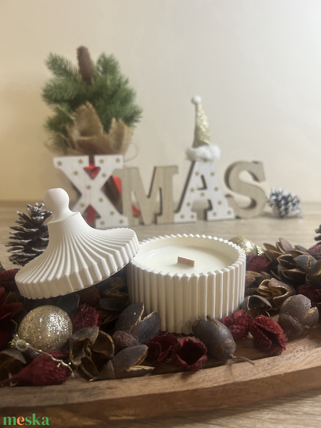 Díszgyertya - kellékek & szerszámok - díszíthető tárgyak - kerámia - Meska.hu