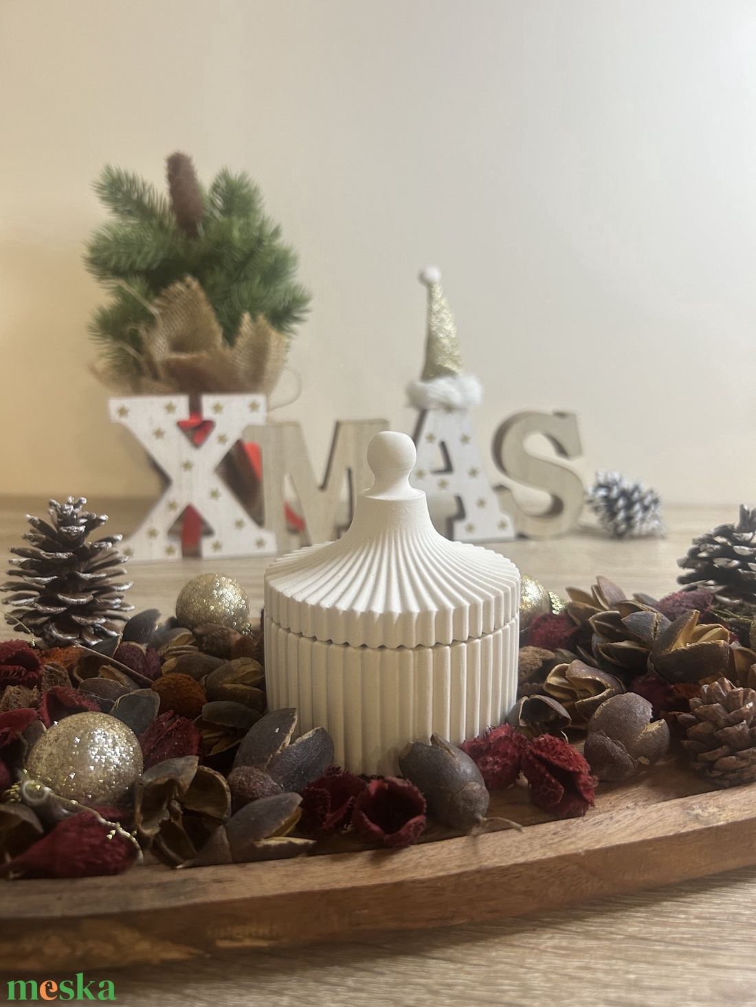 Díszgyertya - kellékek & szerszámok - díszíthető tárgyak - kerámia - Meska.hu