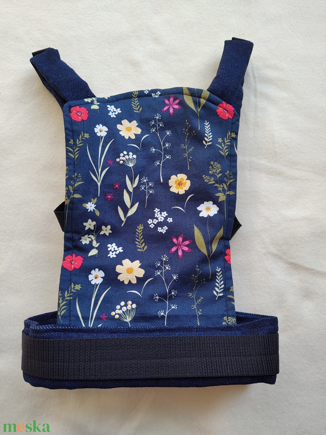 Játék csatos hordozó - LIMITÁLT KIADÁS virágos - játék & sport - baba & babaház - játékbaba, babakellék - Meska.hu