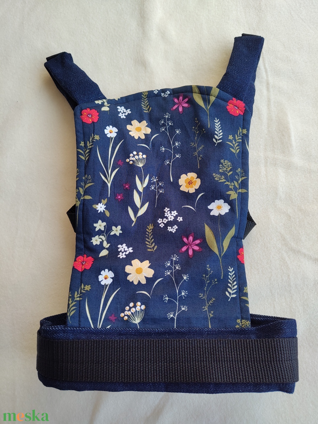 Játék csatos hordozó - LIMITÁLT KIADÁS virágos - játék & sport - baba & babaház - játékbaba, babakellék - Meska.hu