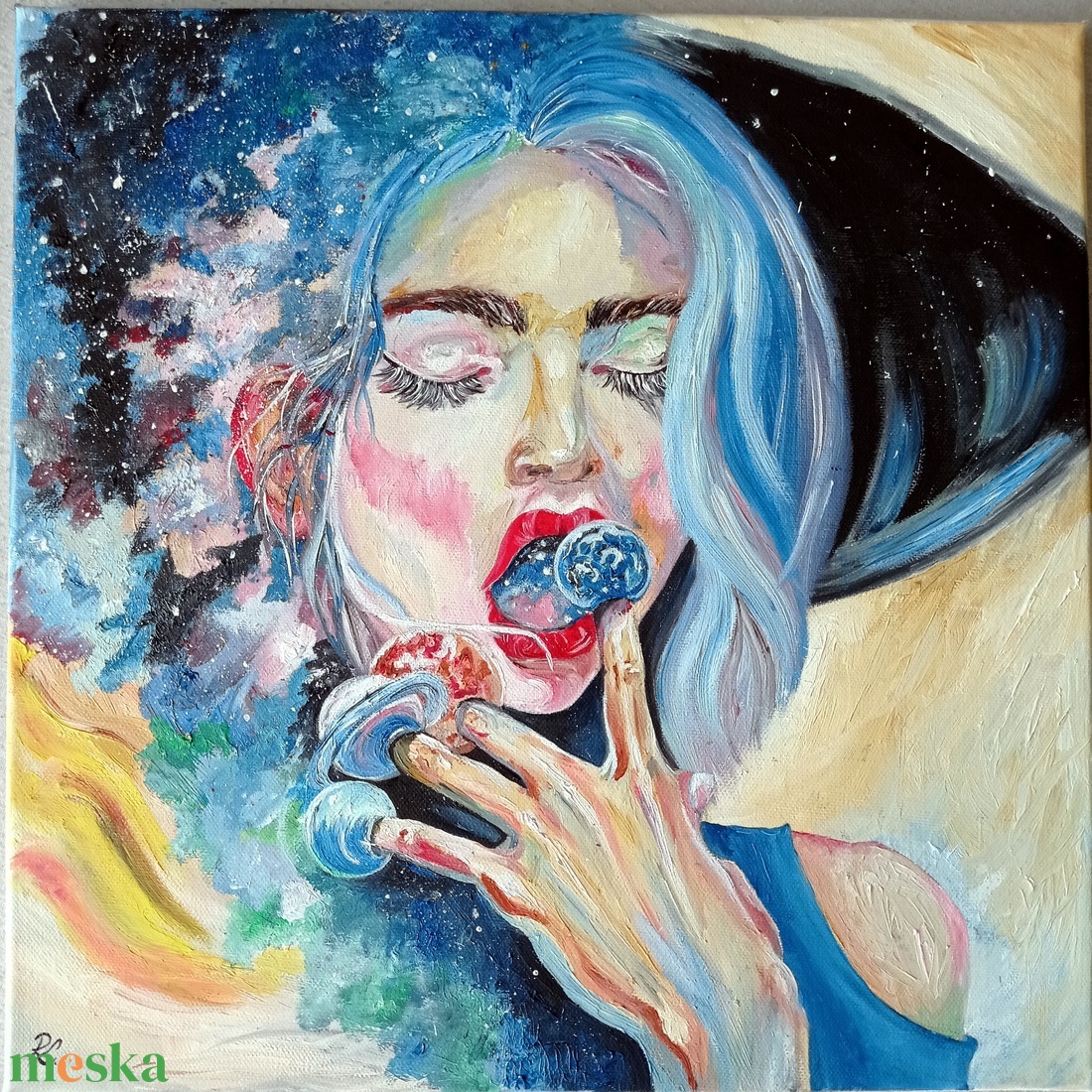 Planet Girl - művészet - festmény - olajfestmény - Meska.hu Planet Girl - művészet - festmény - olajfestmény - Meska.hu