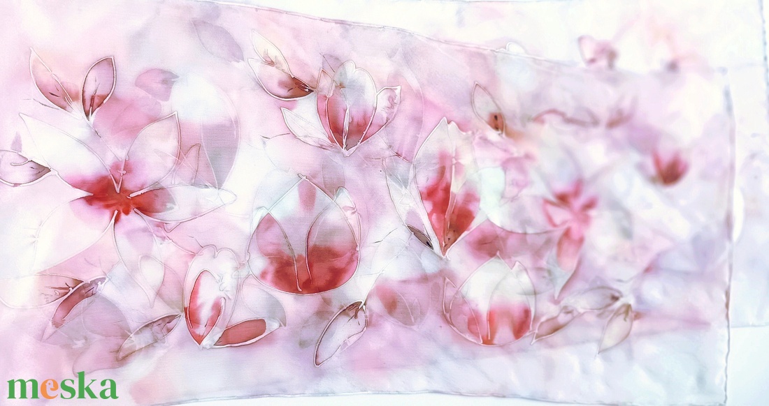 Tulipánfa virágos tiszta selyem sál - ruha & divat - sál, sapka, kendő - sál - Meska.hu Tulipánfa virágos tiszta selyem sál - ruha & divat - sál, sapka, kendő - sál - Meska.hu