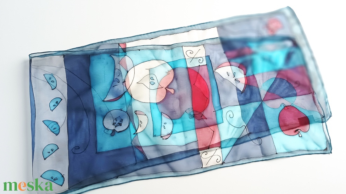 Absztrakt tiszta selyem sál - ruha & divat - sál, sapka, kendő - sál - Meska.hu Absztrakt tiszta selyem sál - ruha & divat - sál, sapka, kendő - sál - Meska.hu