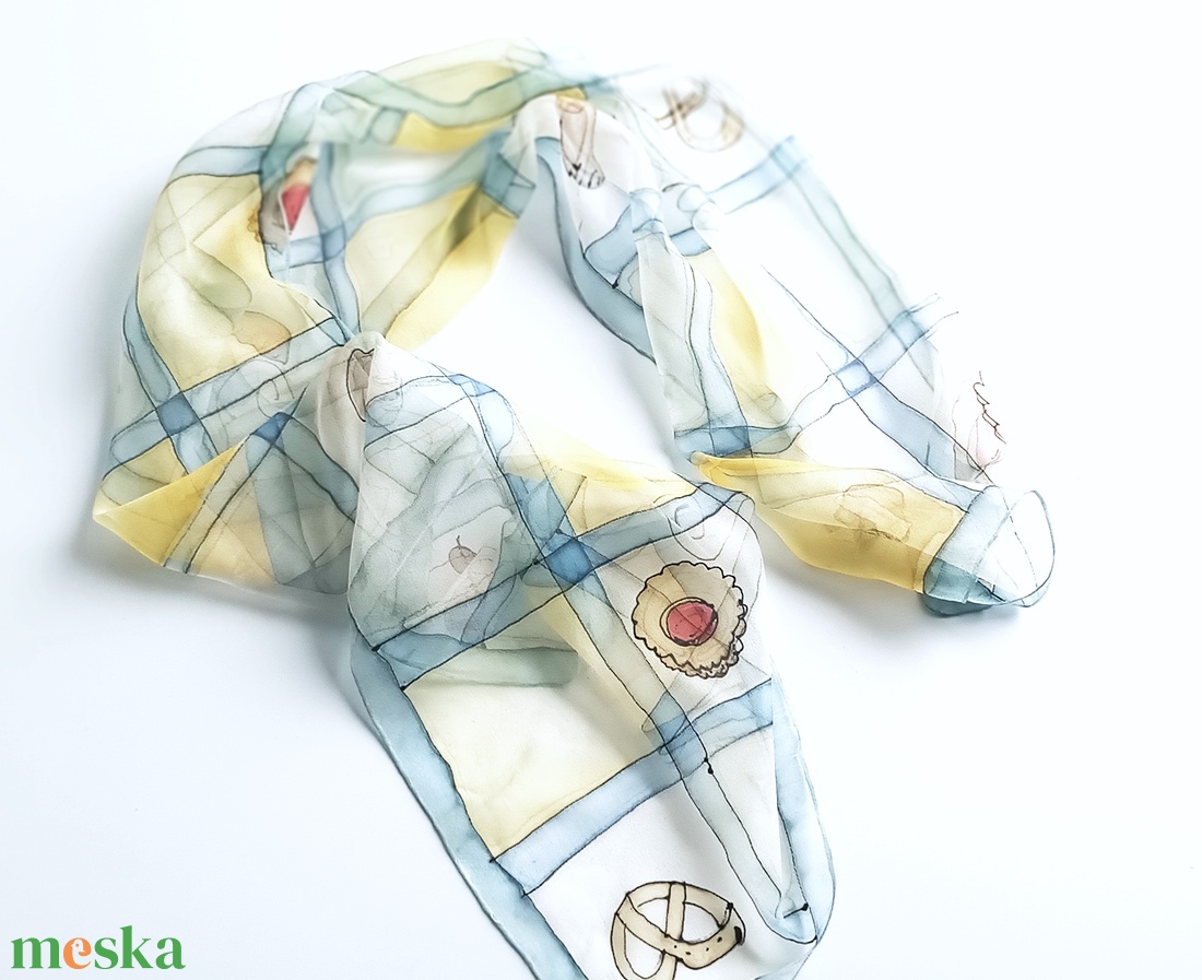 Porcukor tiszta selyem sál - ruha & divat - sál, sapka, kendő - sál - Meska.hu Porcukor tiszta selyem sál - ruha & divat - sál, sapka, kendő - sál - Meska.hu