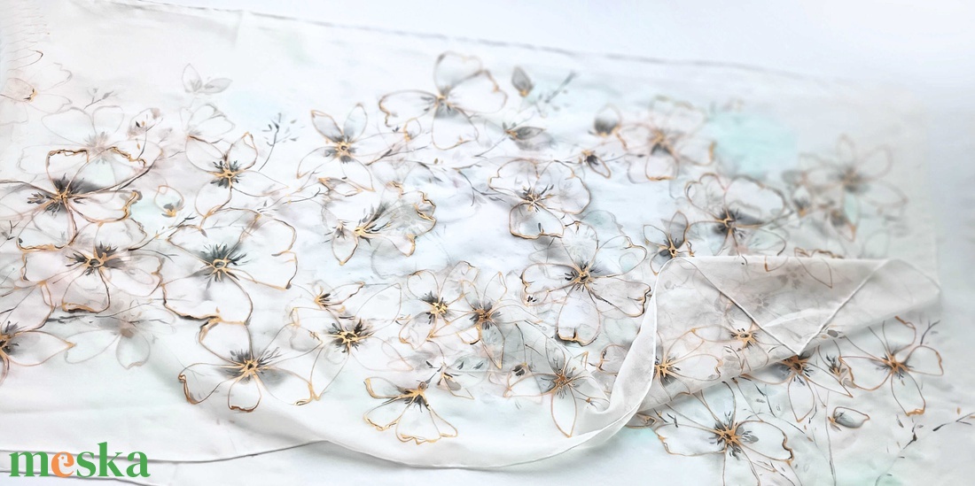 Tünemény tiszta selyem stóla - ruha & divat - sál, sapka, kendő - sál - Meska.hu