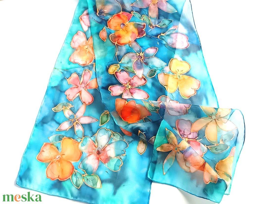 Ozirisz álma tiszta selyem sál - ruha & divat - sál, sapka, kendő - sál - Meska.hu