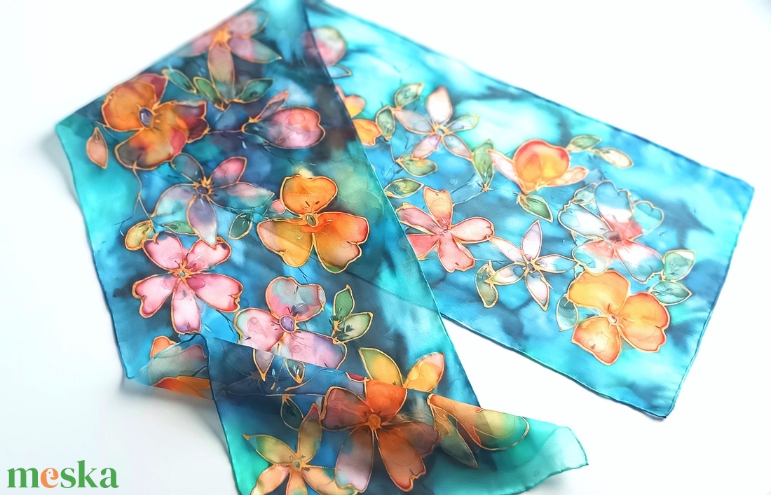 Ozirisz álma tiszta selyem sál - ruha & divat - sál, sapka, kendő - sál - Meska.hu