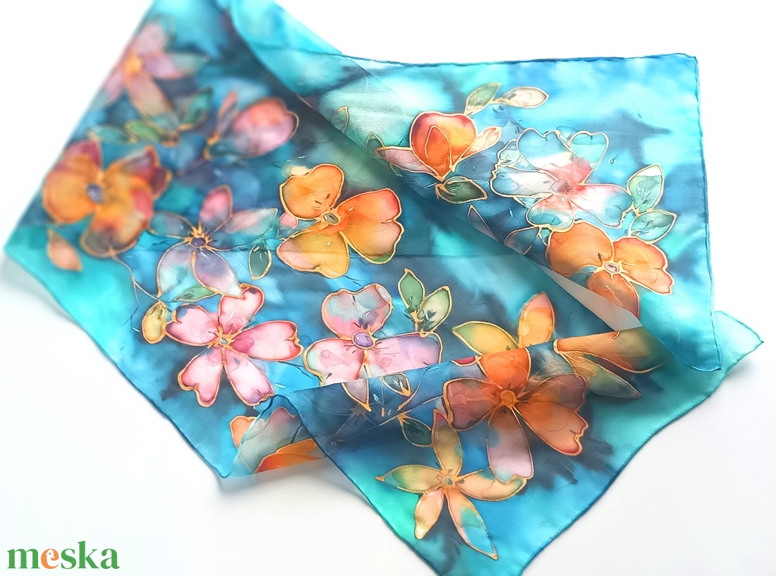 Ozirisz álma tiszta selyem sál - ruha & divat - sál, sapka, kendő - sál - Meska.hu