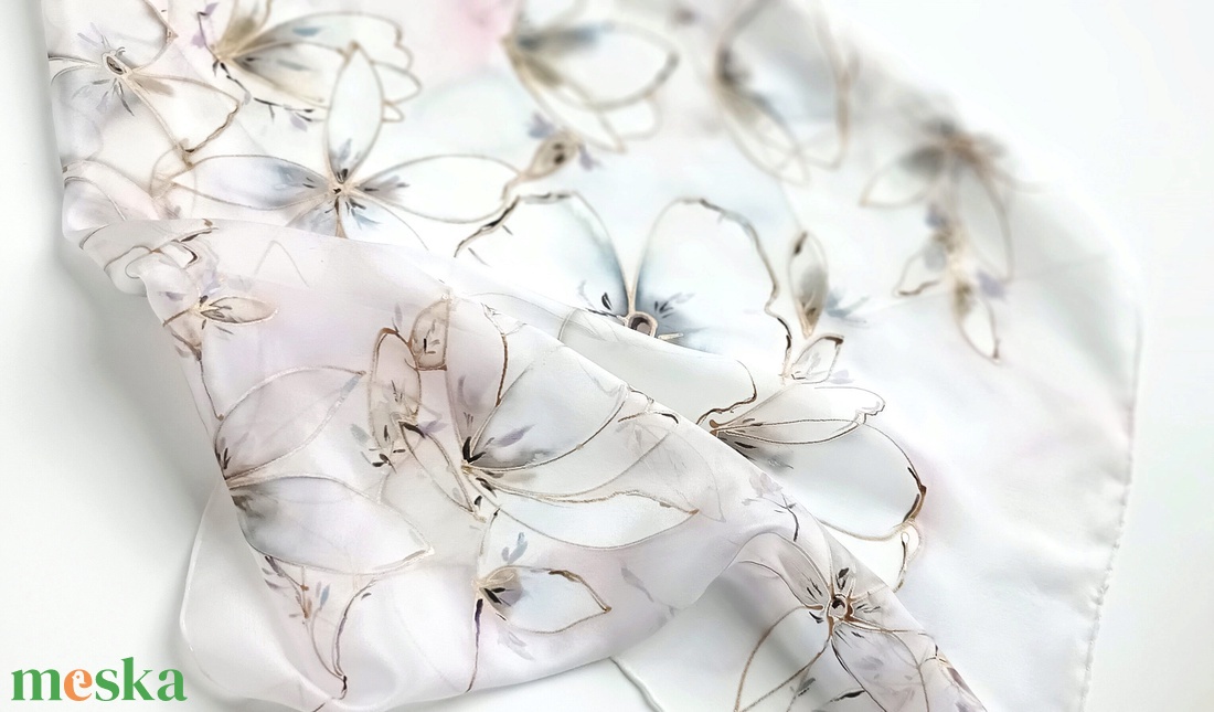 Hóvarázs tiszta selyem kendő - ruha & divat - sál, sapka, kendő - sál - Meska.hu