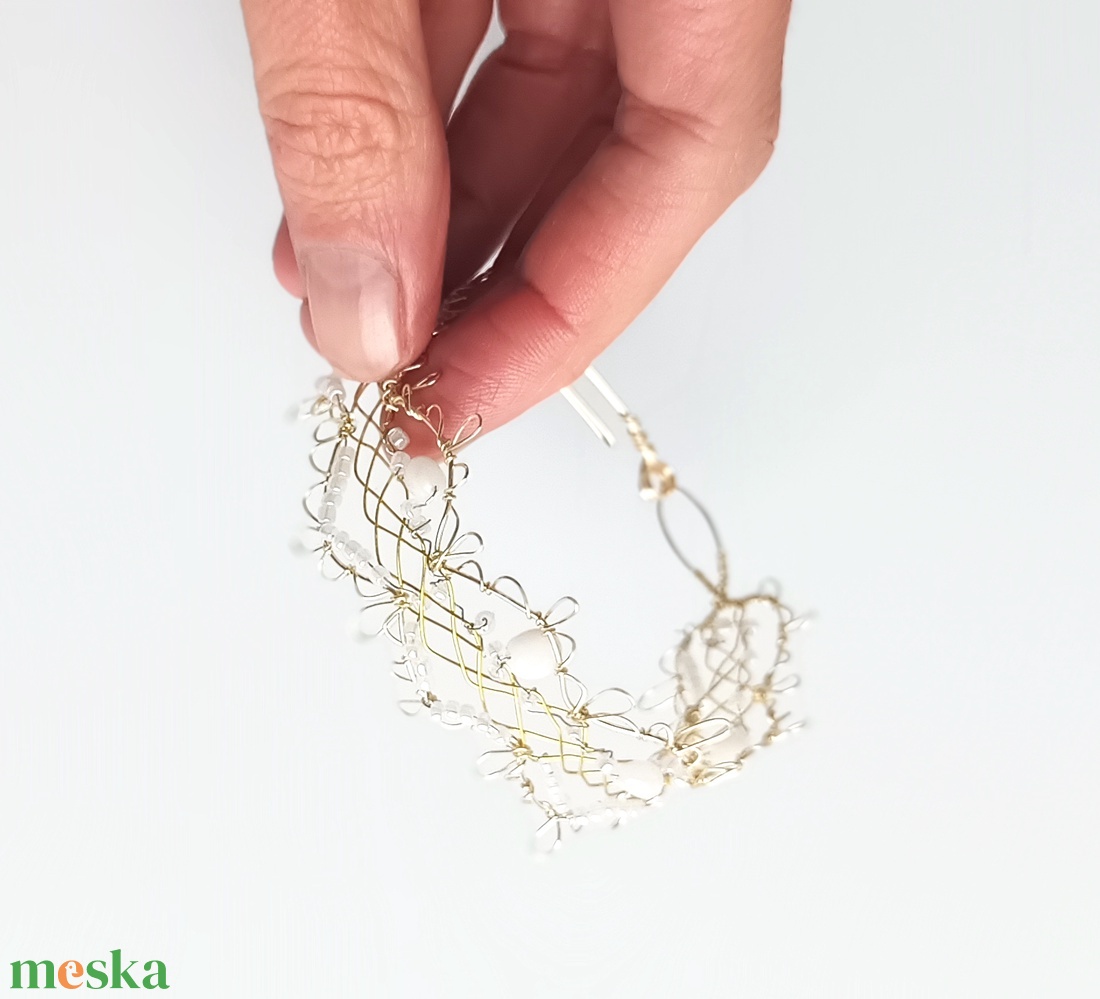 Réz orgon karkötő valódi ásvánnyal - ékszer - karkötő - ásványkarkötő - Meska.hu