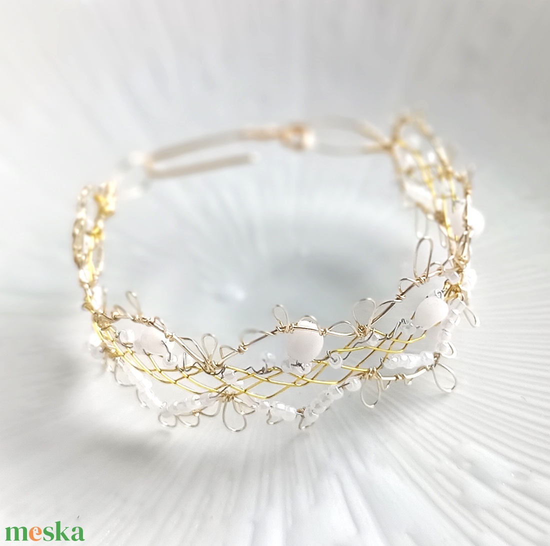 Réz orgon karkötő valódi ásvánnyal - ékszer - karkötő - ásványkarkötő - Meska.hu